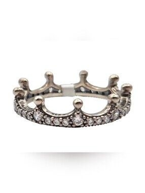 Pandora Silver Studded Crown Ring